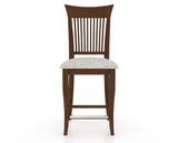 Canadel Upholstered Counter Stool 8270 in FP Crypton® and 19 Cognac Washed and Fixed Base, front view