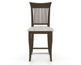Canadel Upholstered Counter Stool 8270 in FP Crypton® and 29 Hazelnut Washed and Fixed Base, front view