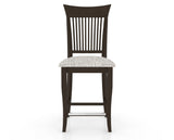 Canadel Upholstered Counter Stool 8270 in FP Crypton® and 59 Davy's Grey and Fixed Base, front view