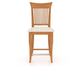 Canadel Upholstered Counter Stool 8270 in FT InsideOut® and 01 Honey Washed and Fixed Base, front view