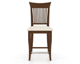 Canadel Upholstered Counter Stool 8270 in FT InsideOut® and 19 Cognac Washed and Fixed Base, front view