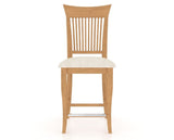 Canadel Upholstered Counter Stool 8270 in FT InsideOut® and 20 Caramel Washed and Fixed Base, front view