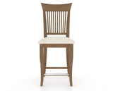 Canadel Upholstered Counter Stool 8270 in FT InsideOut® and 25 Pecan Washed and Fixed Base, front view