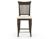 Canadel Upholstered Counter Stool 8270 in FT InsideOut® and 29 Hazelnut Washed and Fixed Base, front view