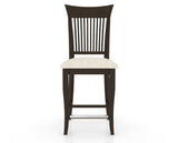 Canadel Upholstered Counter Stool 8270 in FT InsideOut® and 59 Davy's Grey and Fixed Base, front view