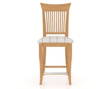 Canadel Upholstered Counter Stool 8270 in OZ Fabric and 20 Caramel Washed and Fixed Base, front view