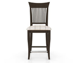 Canadel Upholstered Counter Stool 8270 in OZ Fabric and 59 Davy's Grey and Fixed Base, front view
