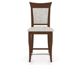 Canadel Upholstered Counter Stool 8274 in FP Crypton® and 19 Cognac Washed and Fixed Base, front view
