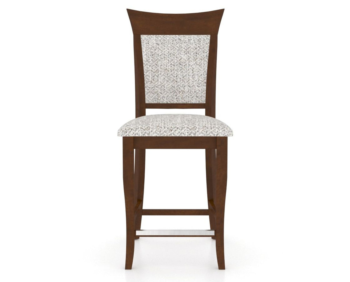 Canadel Upholstered Counter Stool 8274 in FP Crypton® and 19 Cognac Washed and Fixed Base, front view