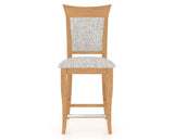 Canadel Upholstered Counter Stool 8274 in FP Crypton® and 20 Caramel Washed and Fixed Base, front view