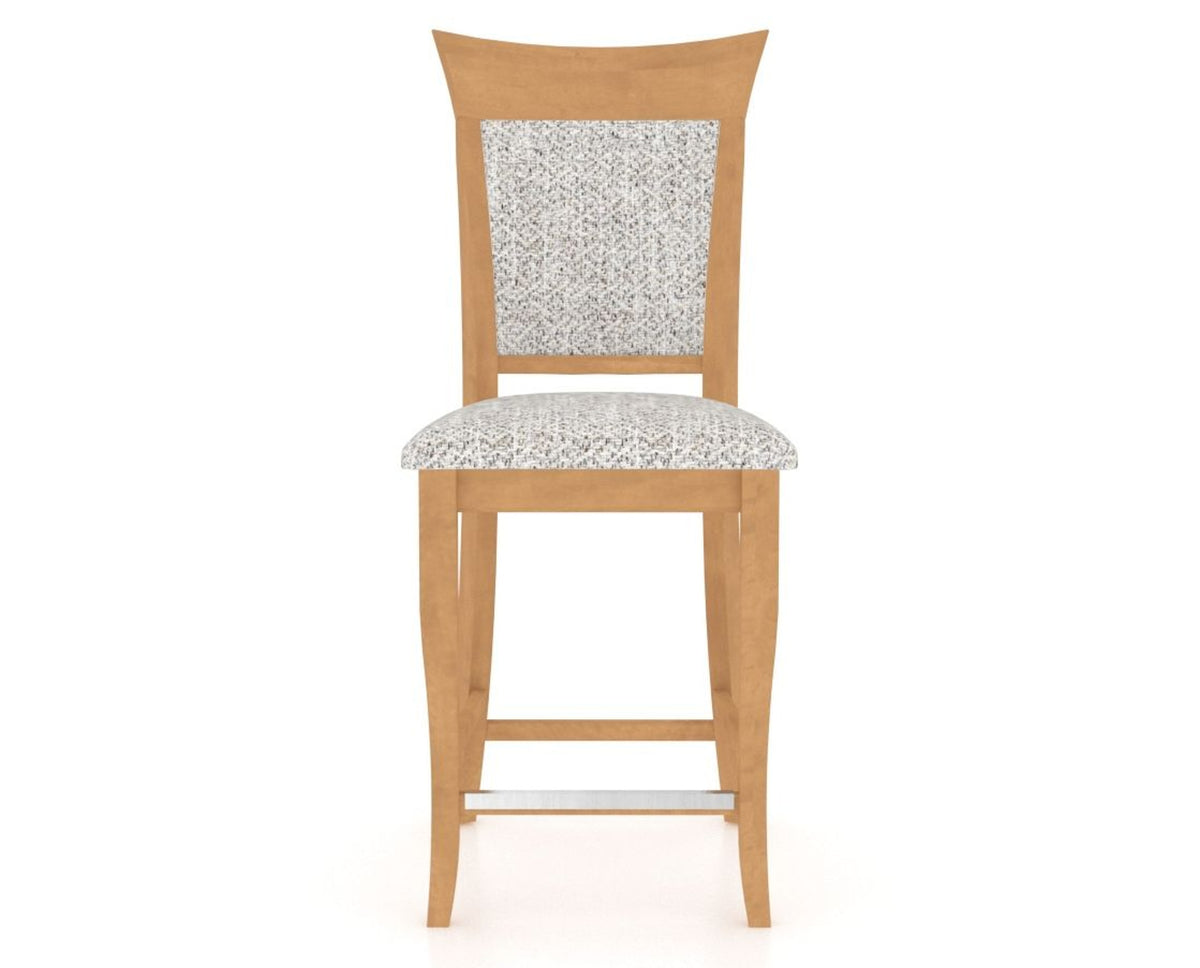 Canadel Upholstered Counter Stool 8274 in FP Crypton® and 20 Caramel Washed and Fixed Base, front view