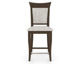 Canadel Upholstered Counter Stool 8274 in FP Crypton® and 29 Hazelnut Washed and Fixed Base, front view