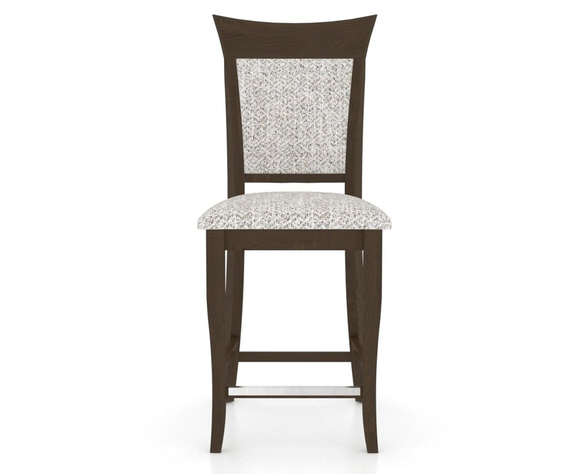 Canadel Upholstered Counter Stool 8274 in FP Crypton® and 29 Hazelnut Washed and Fixed Base, front view