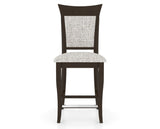 Canadel Upholstered Counter Stool 8274 in FP Crypton® and 59 Davy's Grey and Fixed Base, front view