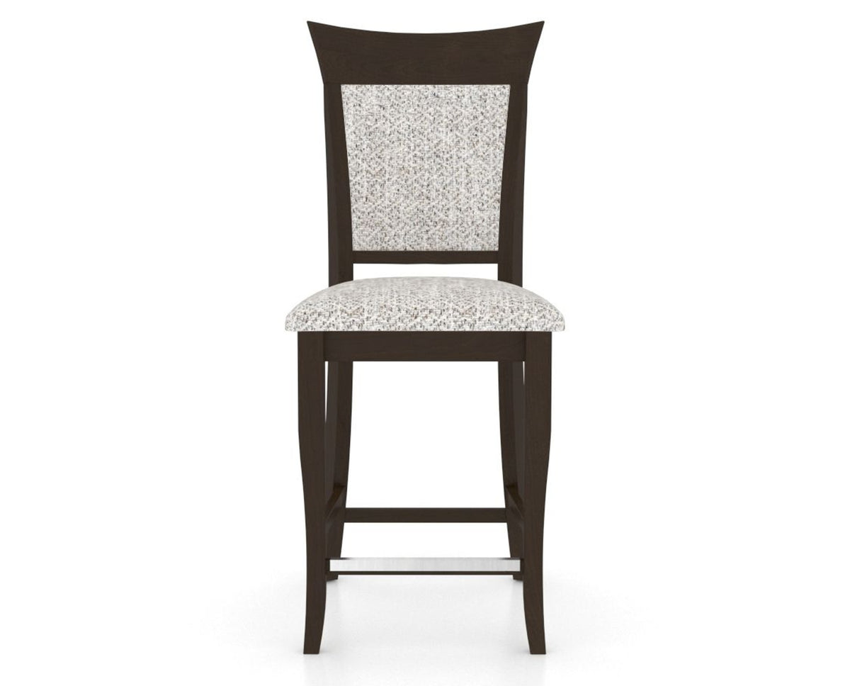 Canadel Upholstered Counter Stool 8274 in FP Crypton® and 59 Davy's Grey and Fixed Base, front view