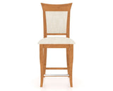 Canadel Upholstered Counter Stool 8274 in FT InsideOut® and 01 Honey Washed and Fixed Base, front view
