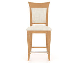 Canadel Upholstered Counter Stool 8274 in FT InsideOut® and 20 Caramel Washed and Fixed Base, front view