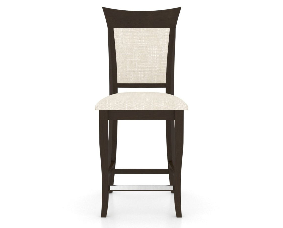 Canadel Upholstered Counter Stool 8274 in FT InsideOut® and 59 Davy's Grey and Fixed Base, front view