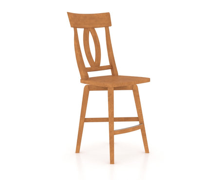 Canadel Swivel Counter Stool 7100 in Honey Washed, three-quarter view