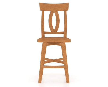 Canadel Swivel Counter Stool 7100 in Honey Washed, front view