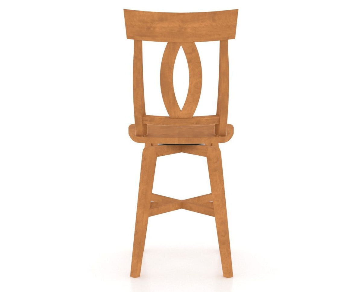 Canadel Swivel Counter Stool 7100 in Honey Washed, back view