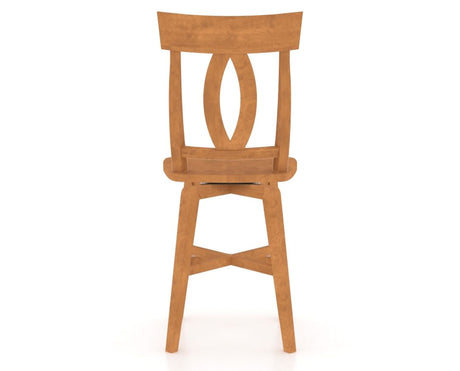 Canadel Swivel Counter Stool 7100 in Honey Washed, back view