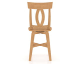 Canadel Swivel Counter Stool 7100 in Wood Seat and 20 Caramel Washed, back view