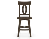 Canadel Swivel Counter Stool 7100 in Wood Seat and 29 Hazelnut Washed, front view