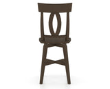 Canadel Swivel Counter Stool 7100 in Wood Seat and 29 Hazelnut Washed, back view