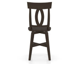 Canadel Swivel Counter Stool 7100 in Wood Seat and 59 Davy's Grey, back view