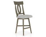 Canadel Swivel Counter Stool 7100 in 7C Fabric and 08 Shadow, three-quarter view