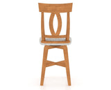 Canadel Swivel Counter Stool 7100 in FP Crypton® and 01 Honey Washed, back view