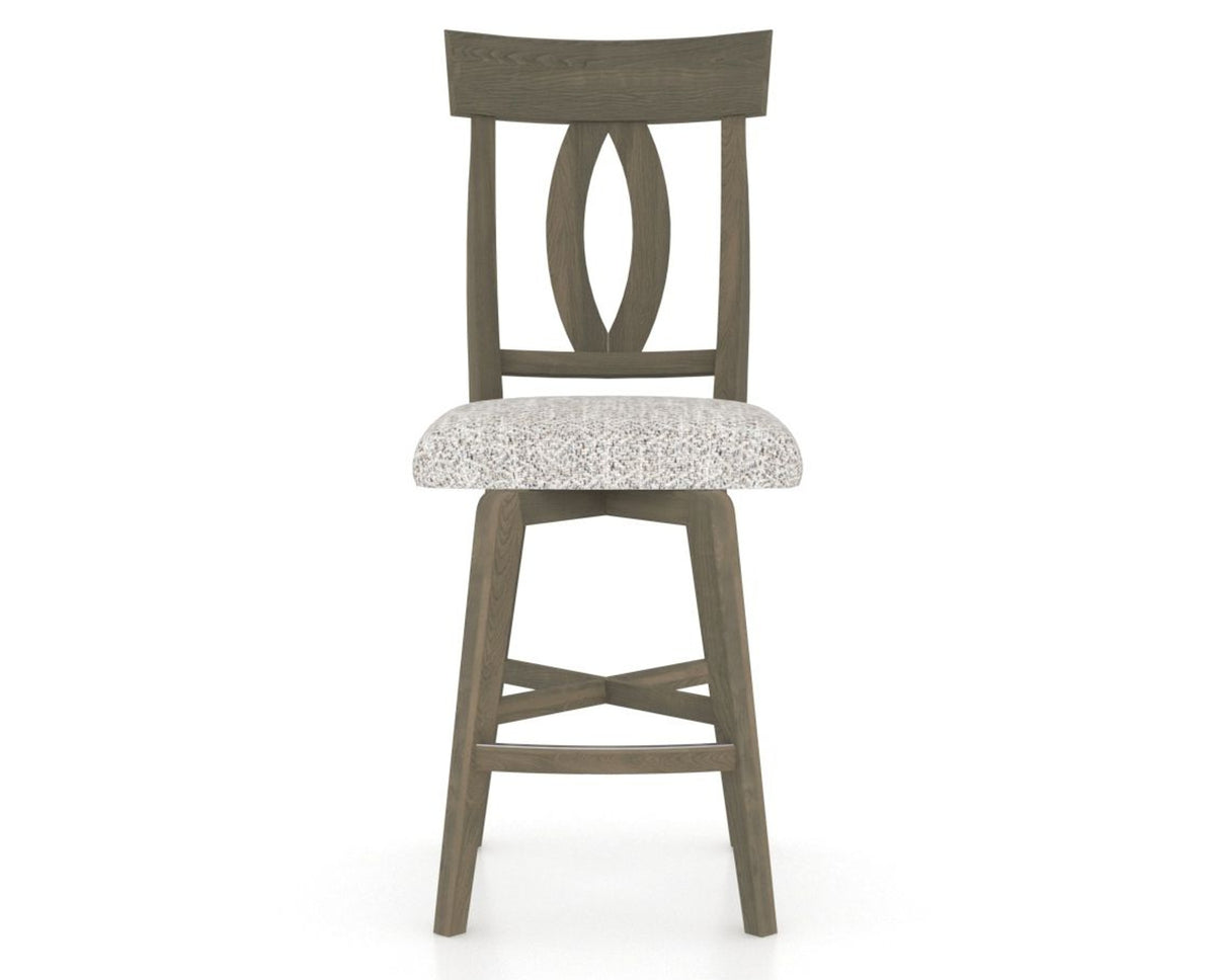 Canadel Swivel Counter Stool 7100 in FP Crypton® and 08 Shadow, front view