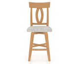 Canadel Swivel Counter Stool 7100 in FP Crypton® and 20 Caramel Washed, front view