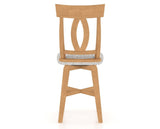 Canadel Swivel Counter Stool 7100 in FP Crypton® and 20 Caramel Washed, back view
