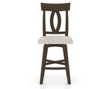 Canadel Swivel Counter Stool 7100 in FP Crypton® and 29 Hazelnut Washed, front view