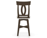 Canadel Swivel Counter Stool 7100 in FP Crypton® and 29 Hazelnut Washed, back view