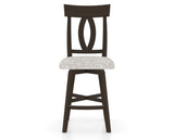 Canadel Swivel Counter Stool 7100 in FP Crypton® and 59 Davy's Grey, front view