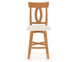 Canadel Swivel Counter Stool 7100 in FT InsideOut® and 01 Honey Washed, front view