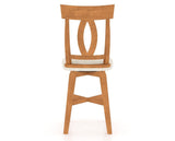 Canadel Swivel Counter Stool 7100 in FT InsideOut® and 01 Honey Washed, back view