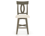 Canadel Swivel Counter Stool 7100 in FT InsideOut® and 08 Shadow, front view