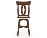 Canadel Swivel Counter Stool 7100 in FT InsideOut® and 19 Cognac Washed, back view