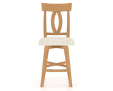 Canadel Swivel Counter Stool 7100 in FT InsideOut® and 20 Caramel Washed, front view