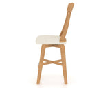 Canadel Swivel Counter Stool 7100 in FT InsideOut® and 20 Caramel Washed, side view