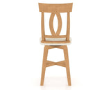 Canadel Swivel Counter Stool 7100 in FT InsideOut® and 20 Caramel Washed, back view