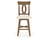 Canadel Swivel Counter Stool 7100 in FT InsideOut® and 25 Pecan Washed, front view