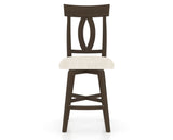 Canadel Swivel Counter Stool 7100 in FT InsideOut® and 29 Hazelnut Washed, front view