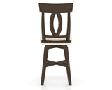 Canadel Swivel Counter Stool 7100 in FT InsideOut® and 29 Hazelnut Washed, back view