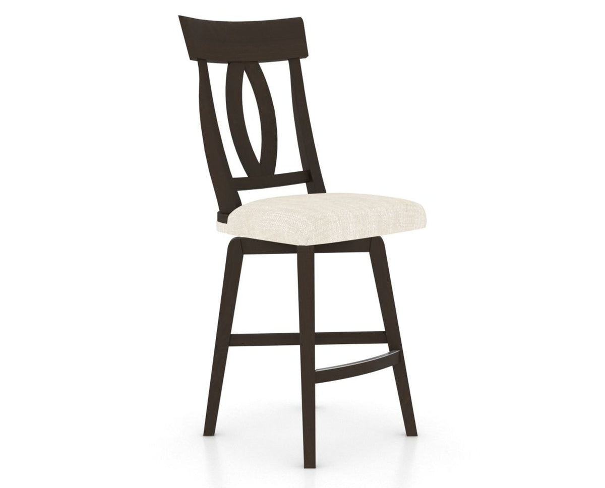 Canadel Swivel Counter Stool 7100 in FT InsideOut® and 59 Davy's Grey, three-quarter view