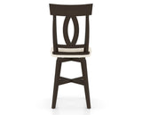 Canadel Swivel Counter Stool 7100 in FT InsideOut® and 59 Davy's Grey, back view